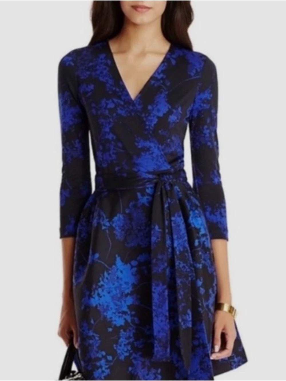 Diane Von Furstenberg Leandra 100% Merino Wool Wrap Dress Size P
